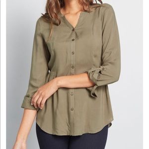 ModCloth Trusty Travel Button-Up Top